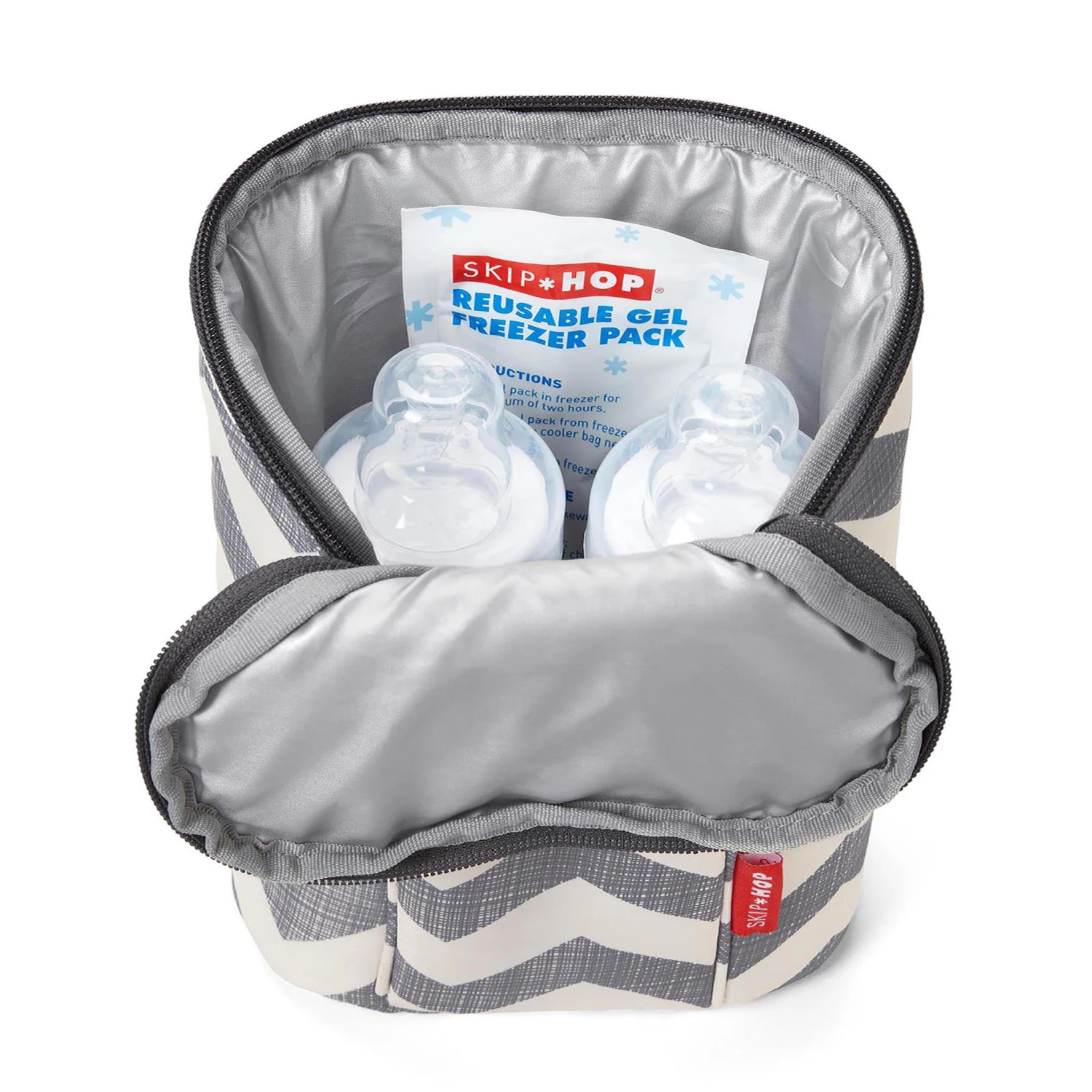 Skip Hop Grab & Go Double Bottle Bag - Chevron 2 Skip Hop Grab & Go Double Bottle Bag - Chevron - Image 2