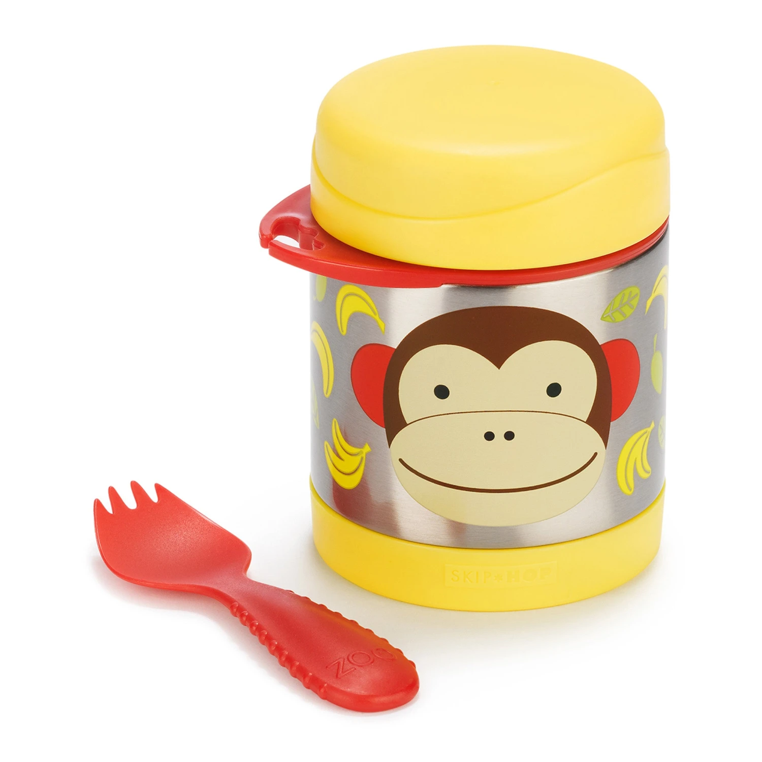 Skip Hop Zoo Insulated Little Kid Food Jar - Monkey 2 Skip Hop Zoo Insulated Little Kid Food Jar - Monkey - Image 2