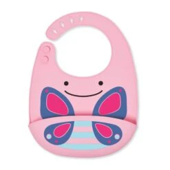 Skip Hop Zoo Fold & Go Silicone Bib - Butterfly