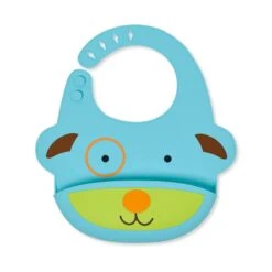 Skip Hop Zoo Fold & Go Silicone Bib - Dog