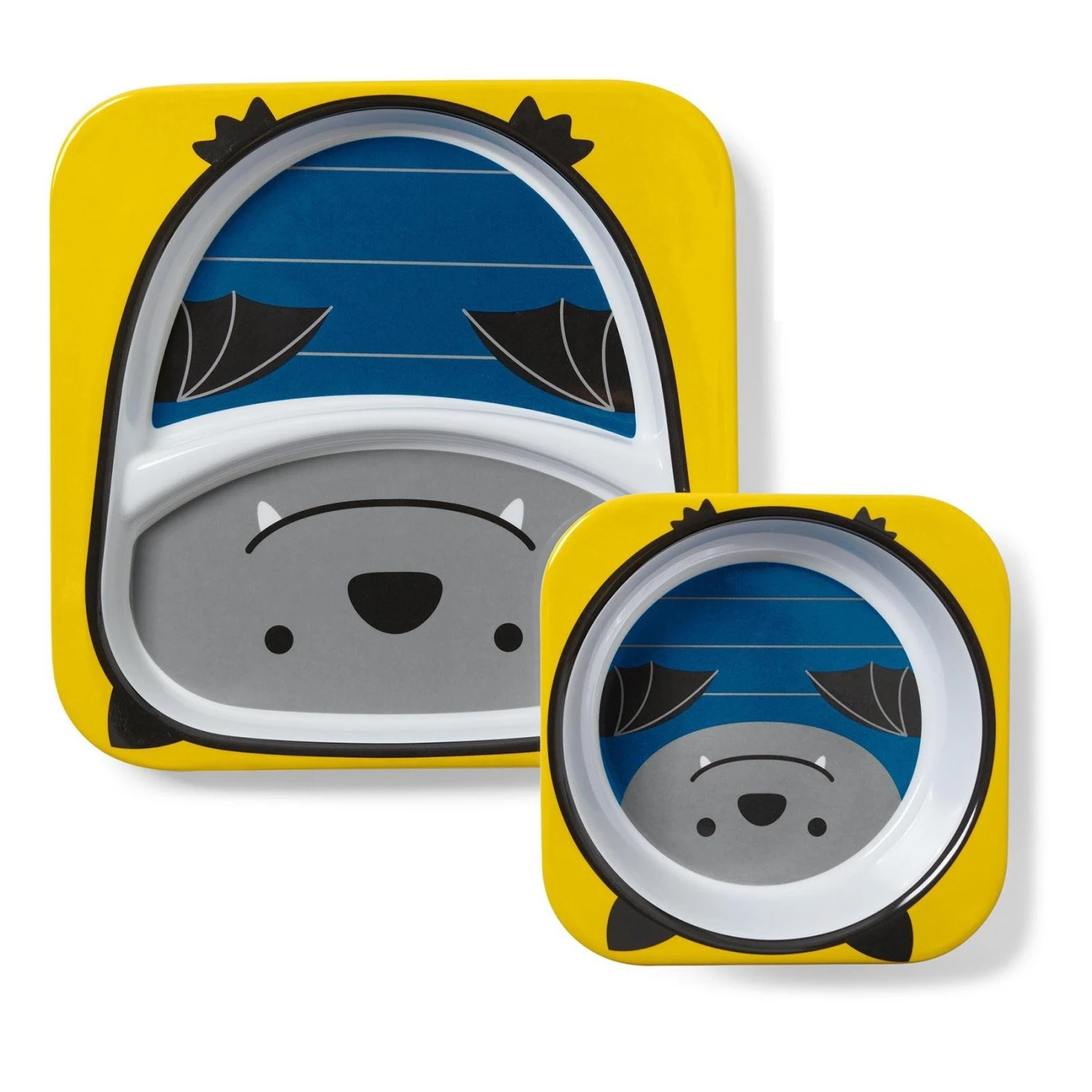 Skip Hop Zoo Plate & Bowl Set - Bat 1 Skip Hop Zoo Plate & Bowl Set - Bat