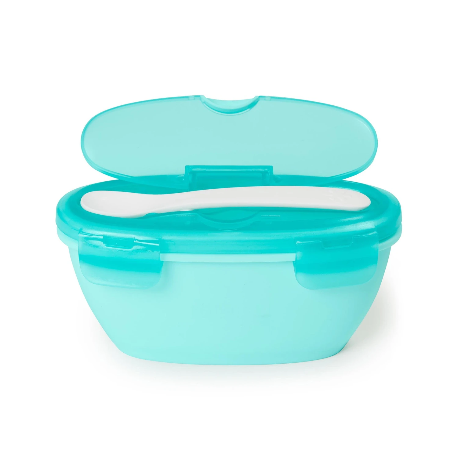 Skip Hop Easy-Serve Travel Bowl & Spoon- Teal 3 Skip Hop Easy-Serve Travel Bowl & Spoon- Teal - Image 3
