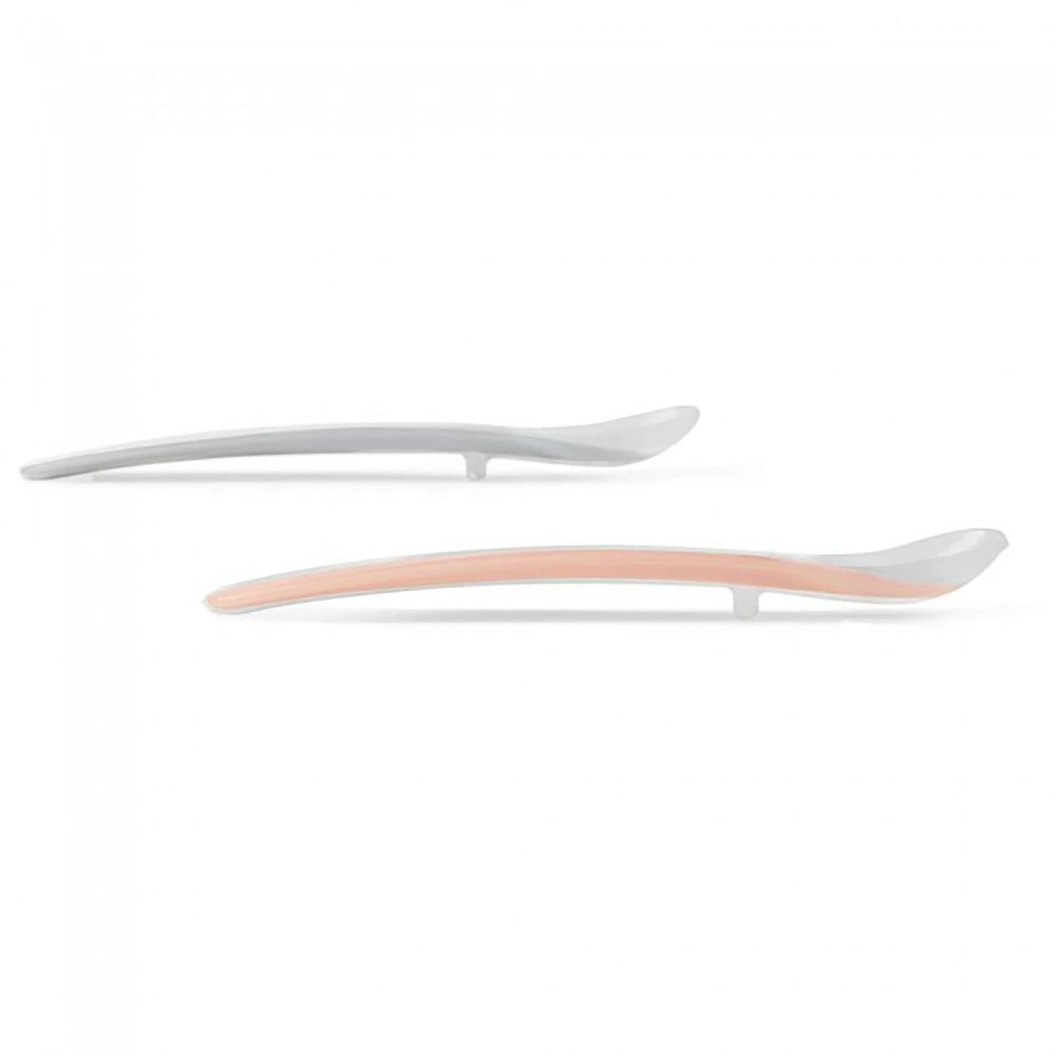 Skip Hop Easy-Feed Spoons-Grey/Soft Coral 2 Skip Hop Easy-Feed Spoons-Grey/Soft Coral - Image 2