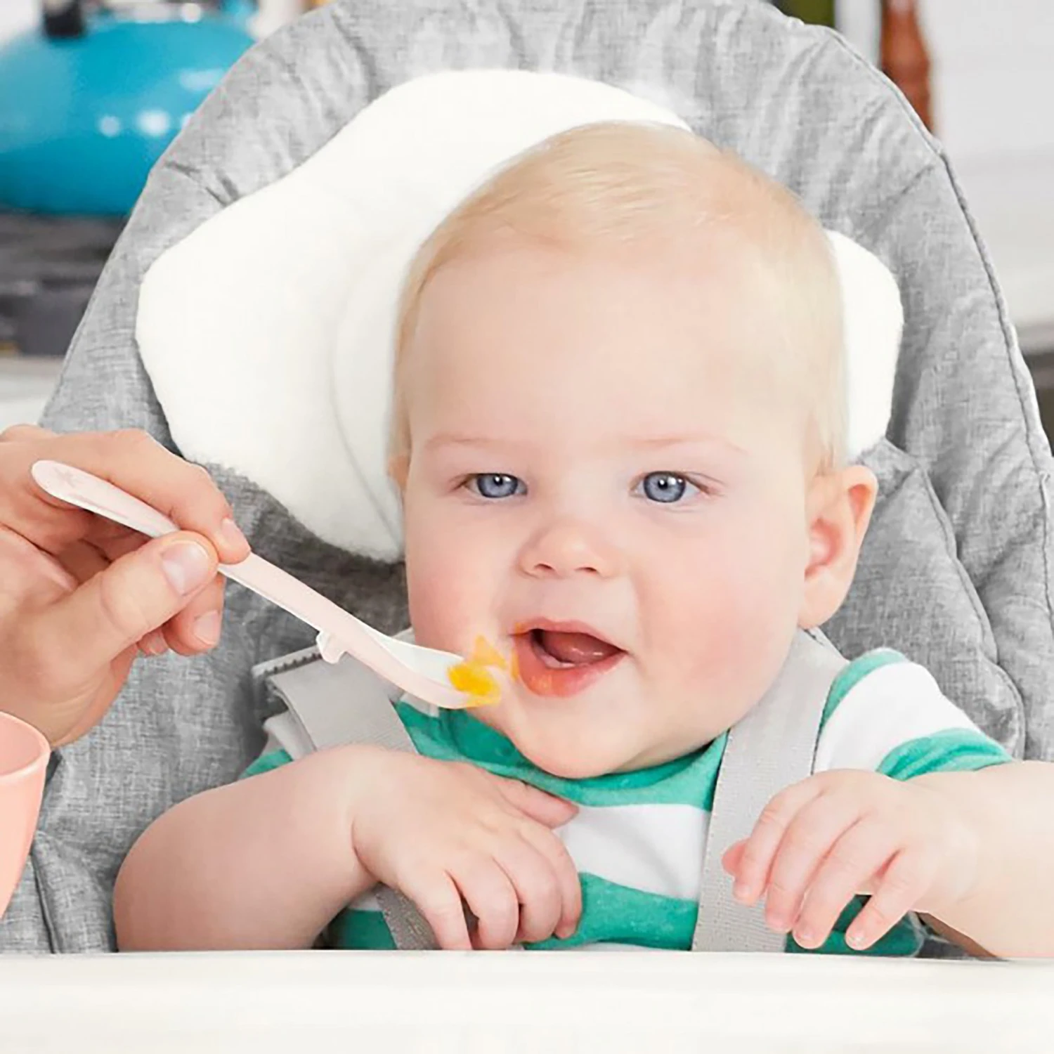 Skip Hop Easy-Feed Spoons-Grey/Soft Coral 4 Skip Hop Easy-Feed Spoons-Grey/Soft Coral - Image 4