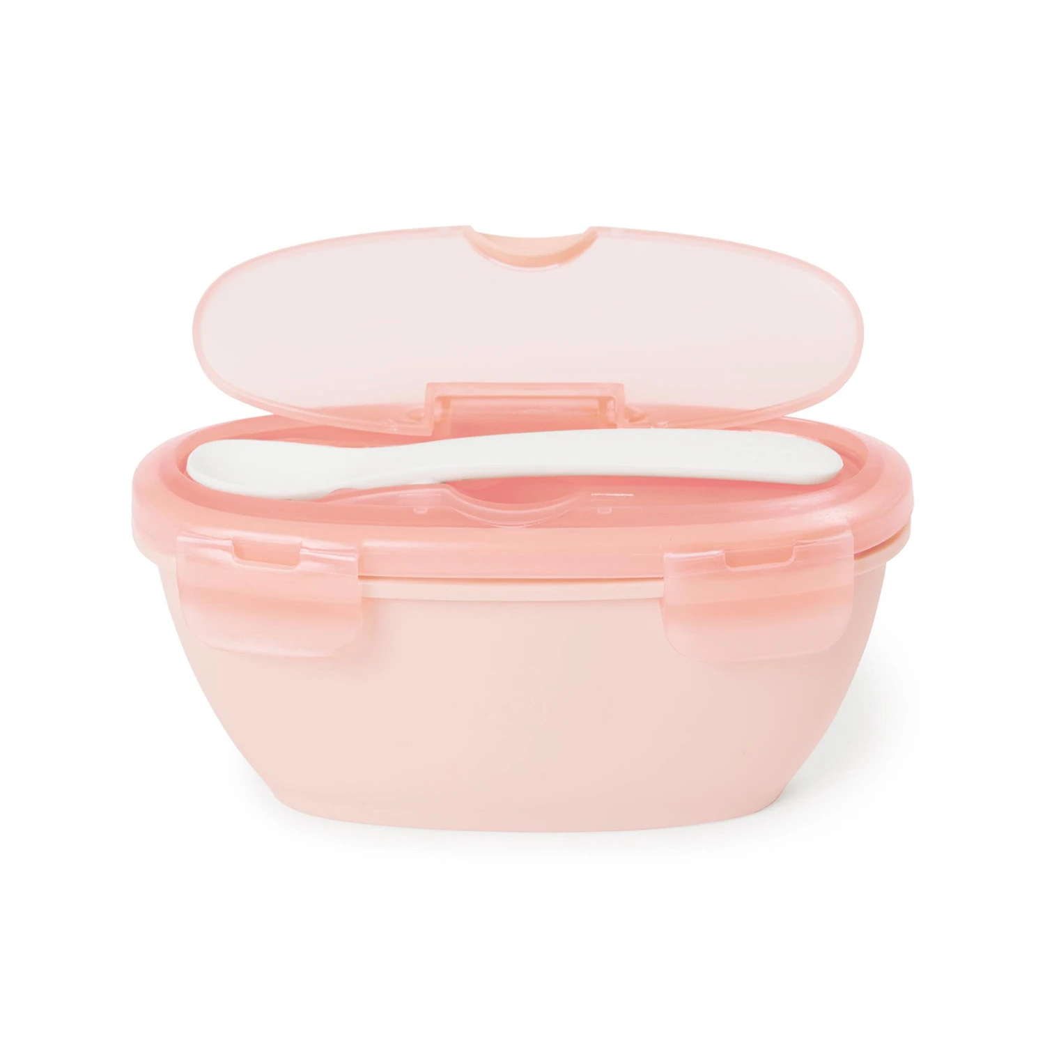 Skip Hop Easy-Serve Travel Bowl & Spoon- Coral 2 Skip Hop Easy-Serve Travel Bowl & Spoon- Coral - Image 2