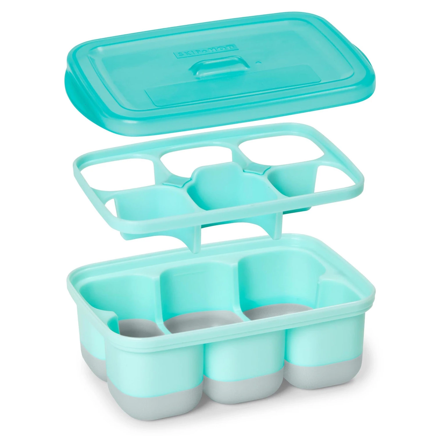 Skip Hop Easy-Fill Freezer Trays-Grey/Teal 2 Skip Hop Easy-Fill Freezer Trays-Grey/Teal - Image 2