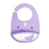 Skip Hop Zoo Fold & Go Silicone Bib - Narwhal
