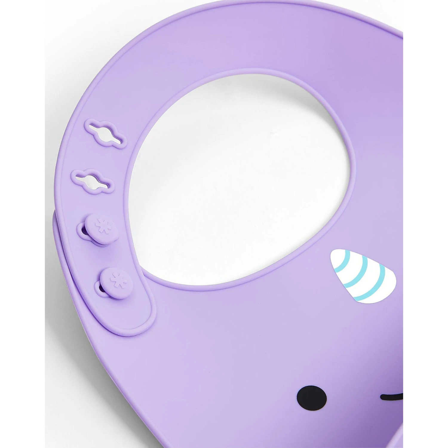 Skip Hop Zoo Fold & Go Silicone Bib - Narwhal 3 Skip Hop Zoo Fold & Go Silicone Bib - Narwhal - Image 3