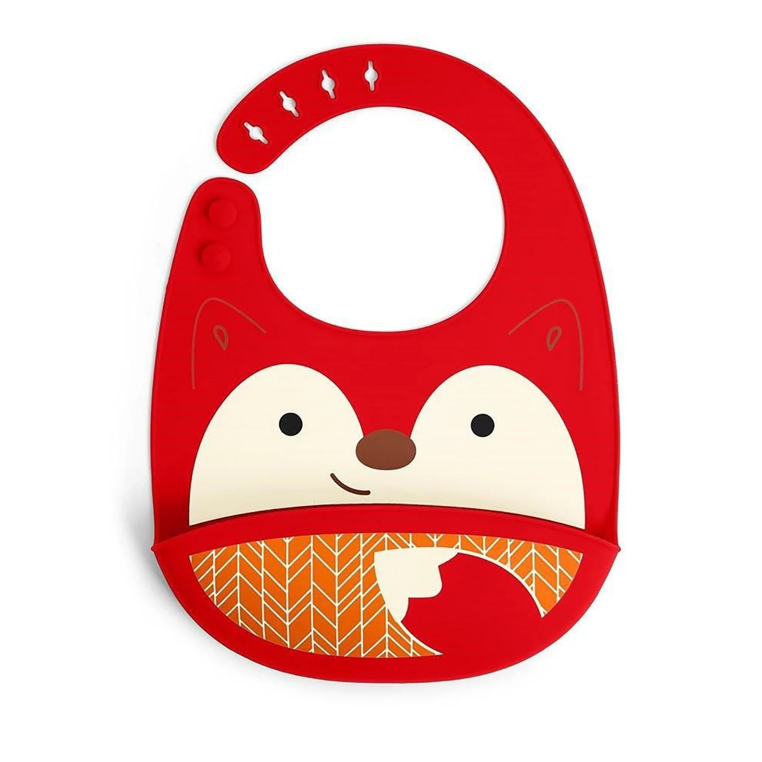 Skip Hop Zoo Fold & Go Silicone Bib - Fox 1 Skip Hop Zoo Fold & Go Silicone Bib - Fox