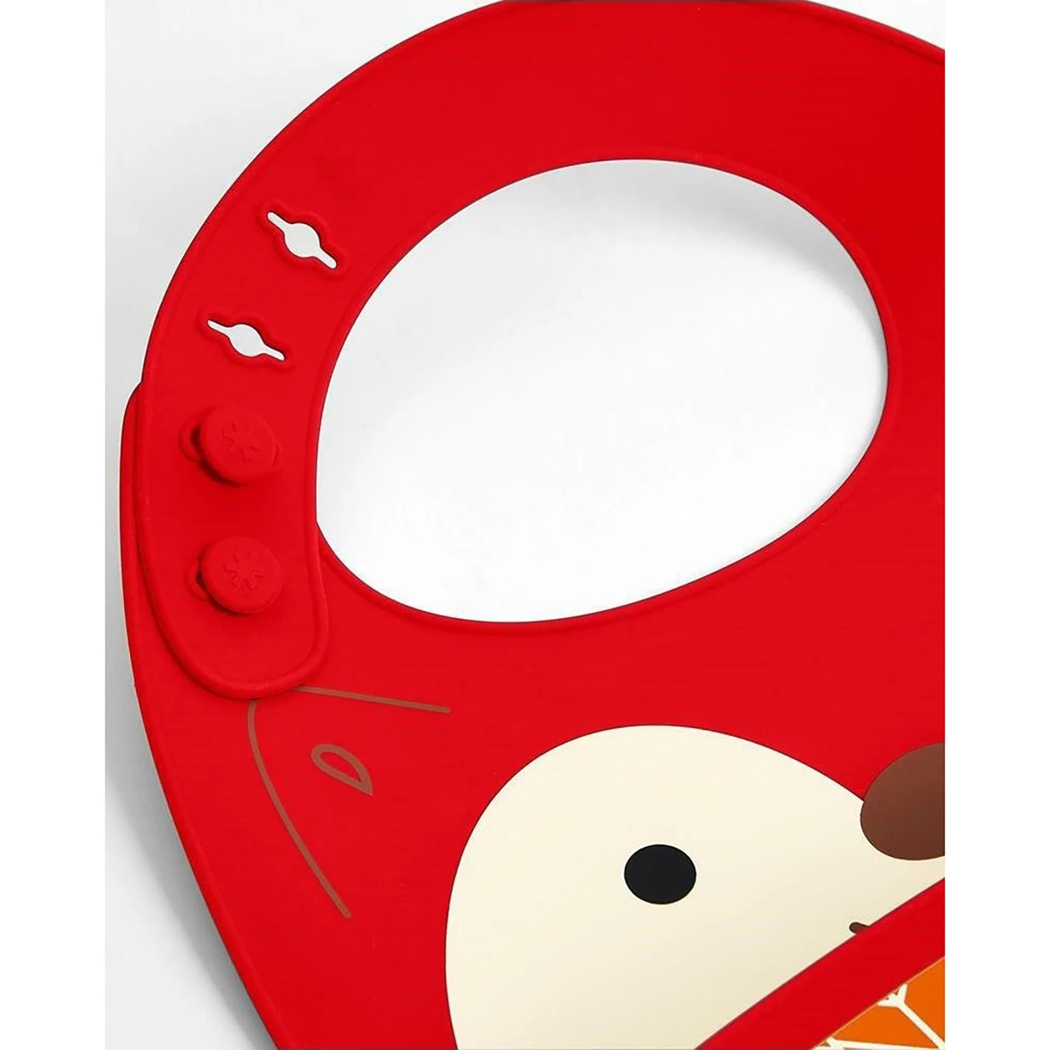 Skip Hop Zoo Fold & Go Silicone Bib - Fox 3 Skip Hop Zoo Fold & Go Silicone Bib - Fox - Image 3