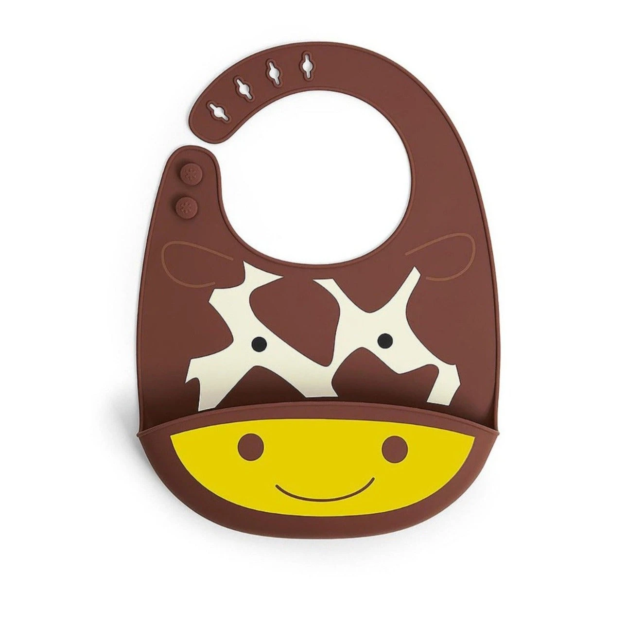 Skip Hop Zoo Fold & Go Silicone Bib - Giraffe 1 Skip Hop Zoo Fold & Go Silicone Bib - Giraffe