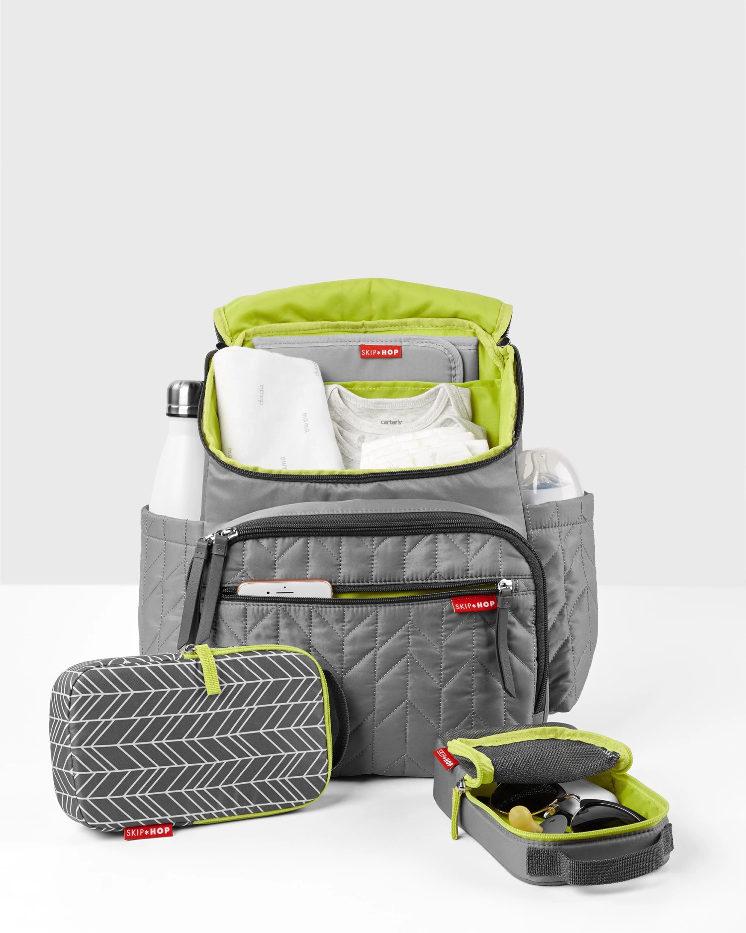 Skip Hop Forma Pack & Go Diaper Backpack - Grey 6 Skip Hop Forma Pack & Go Diaper Backpack - Grey - Image 6