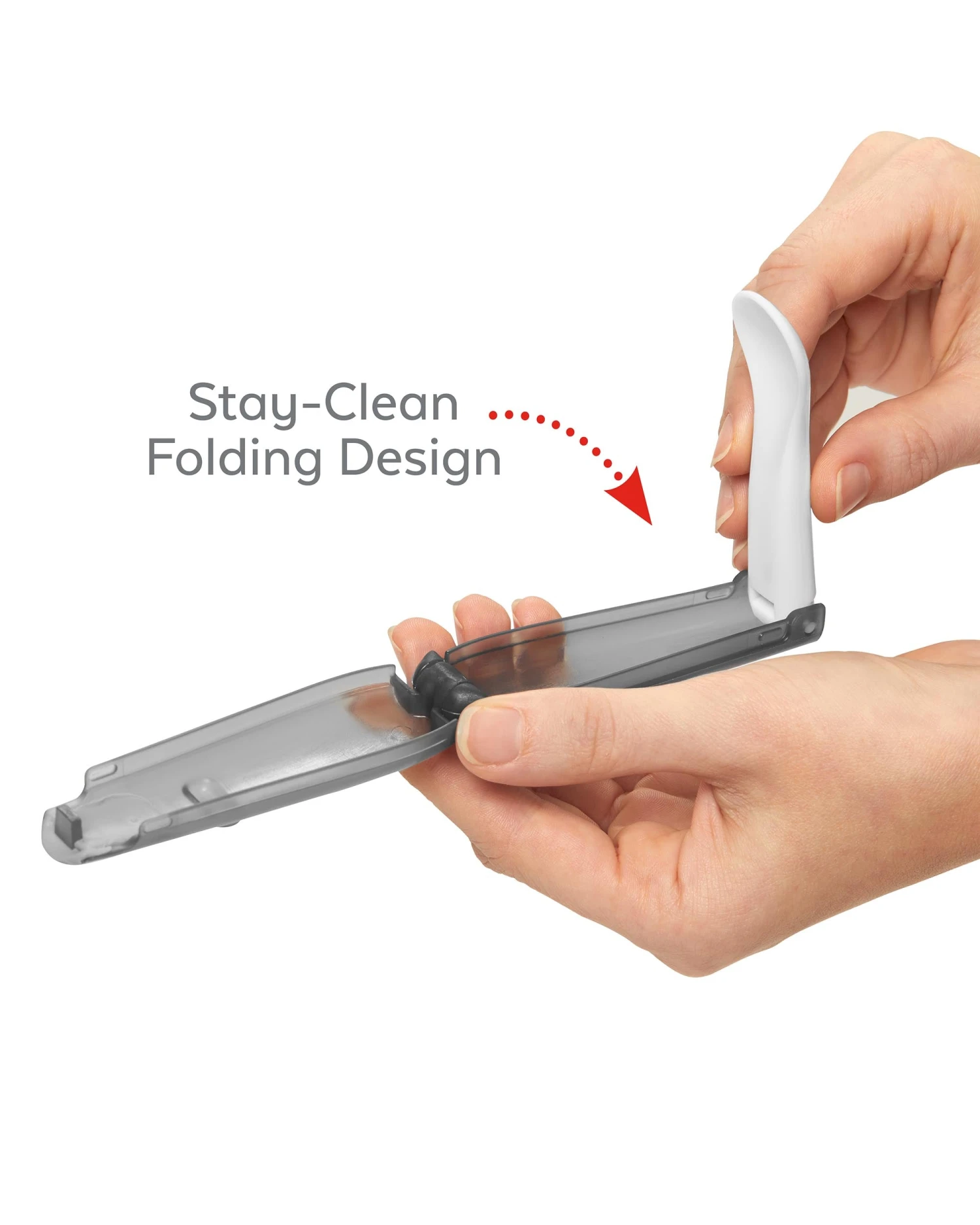 Skip Hop Easy-Fold Travel Spoons- Grey/Coral 4 Skip Hop Easy-Fold Travel Spoons- Grey/Coral - Image 4