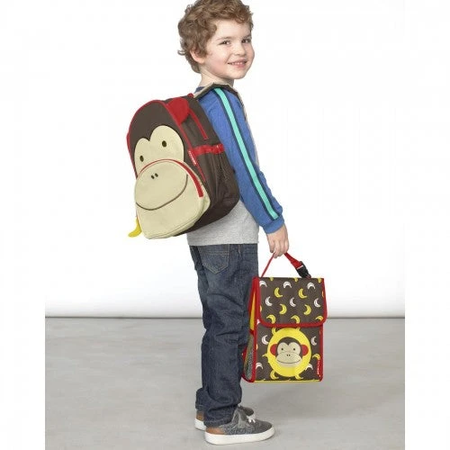 Skip Hop Zoo Insulated Kids Lunch Bag - Monkey 2 Skip Hop Zoo Insulated Kids Lunch Bag - Monkey - Image 2