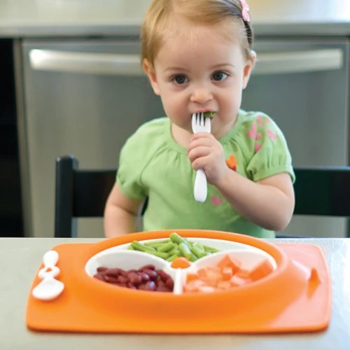 Skip Hop Mate Feeding Plate And Utensils - Orange 2 Skip Hop Mate Feeding Plate And Utensils - Orange - Image 2