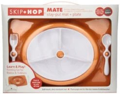 Skip Hop Mate Feeding Plate And Utensils - Orange