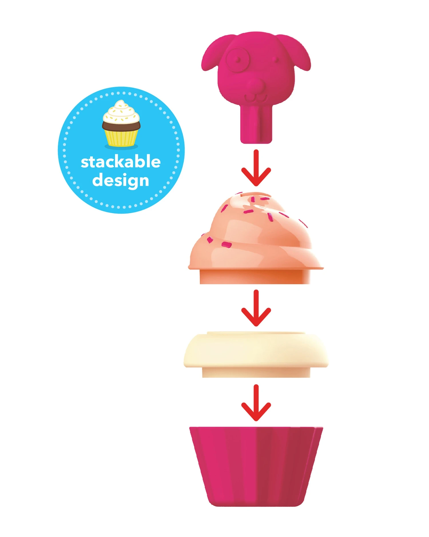 Skip Hop Zoo Sort & Stack Cupcakes 4 Skip Hop Zoo Sort & Stack Cupcakes - Image 4