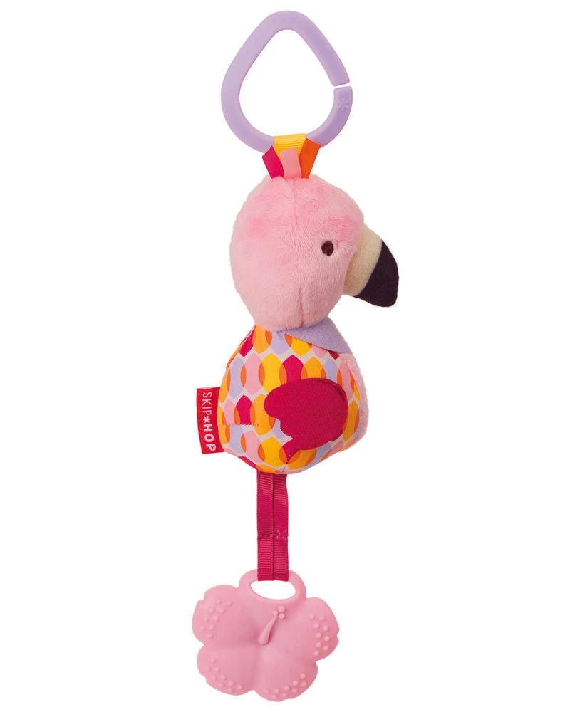 Skip Hop Bandana Buddies Chime & Teethe Toy - Flamingo 1 Skip Hop Bandana Buddies Chime & Teethe Toy - Flamingo