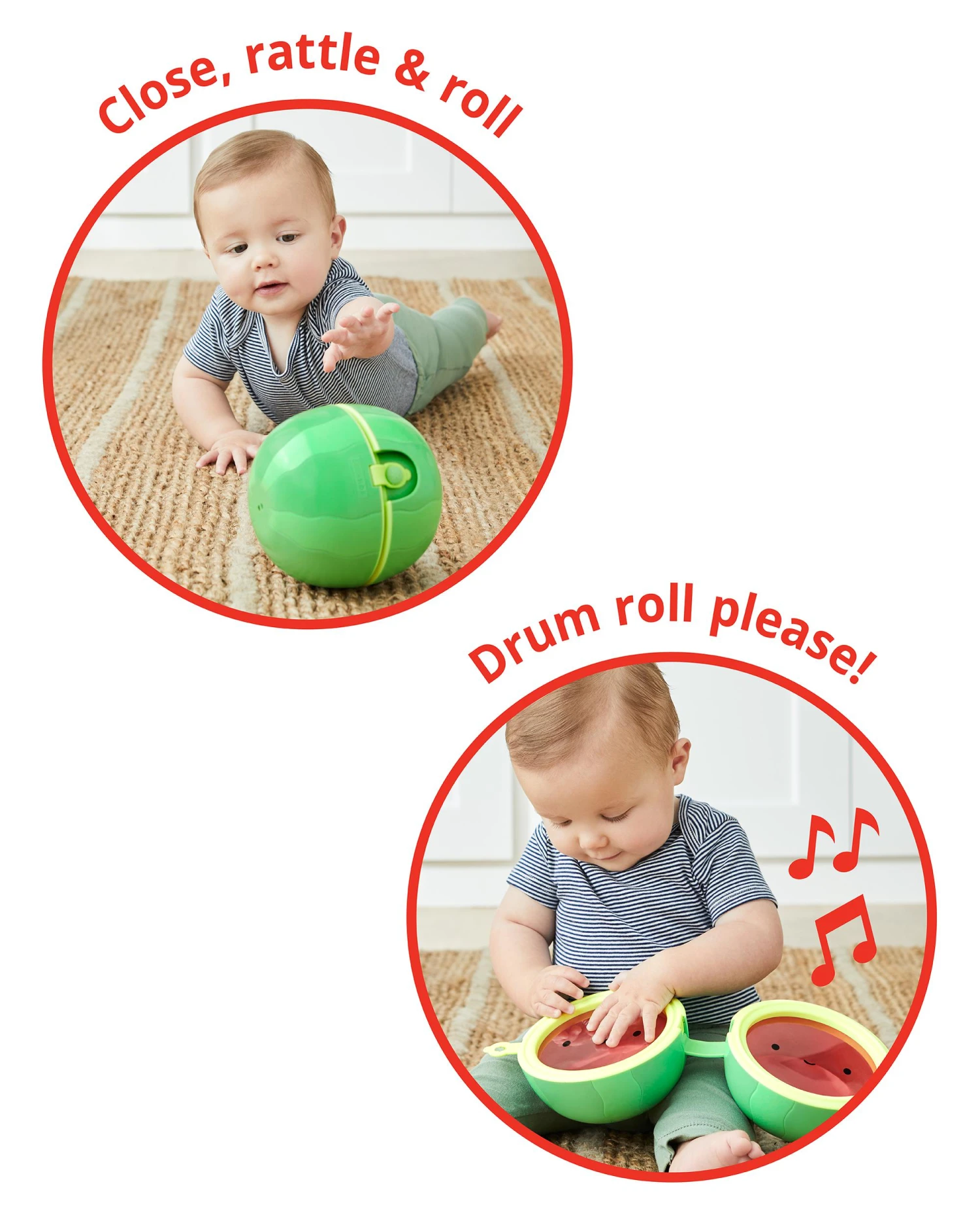 Skip Hop Farmstand Rattle Melon Drum 2 Skip Hop Farmstand Rattle Melon Drum - Image 2