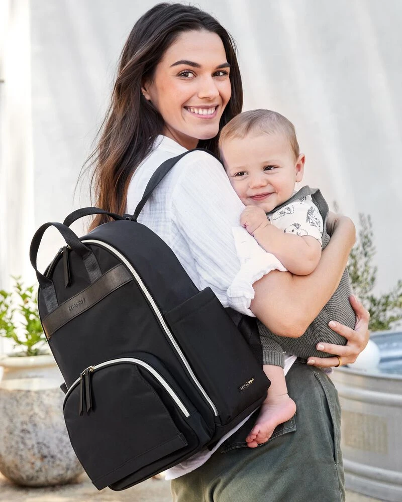 Skip Hop Envi Luxe Backpack Diaper Bag - Black 7 Skip Hop Envi Luxe Backpack Diaper Bag - Black - Image 7
