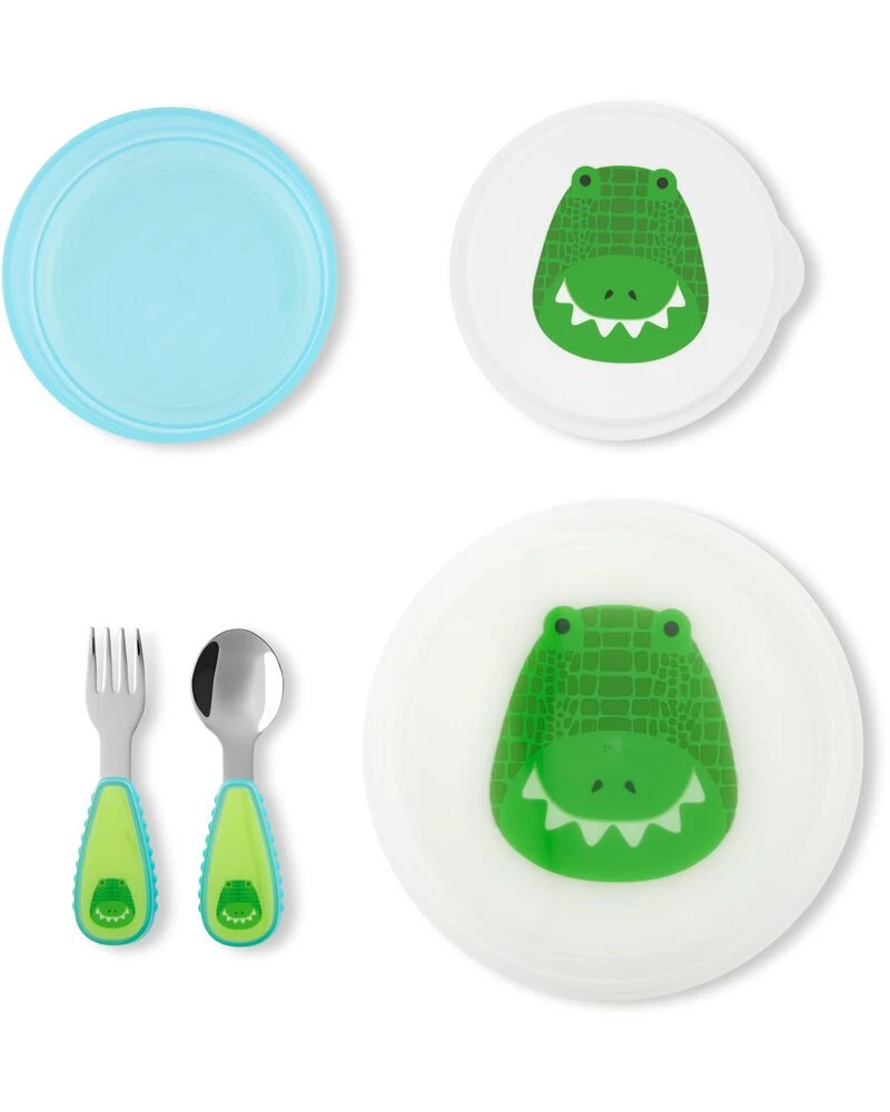 Skip Hop ZOO Table Ready Mealtime Set - Crocodile 2 Skip Hop ZOO Table Ready Mealtime Set - Crocodile - Image 2