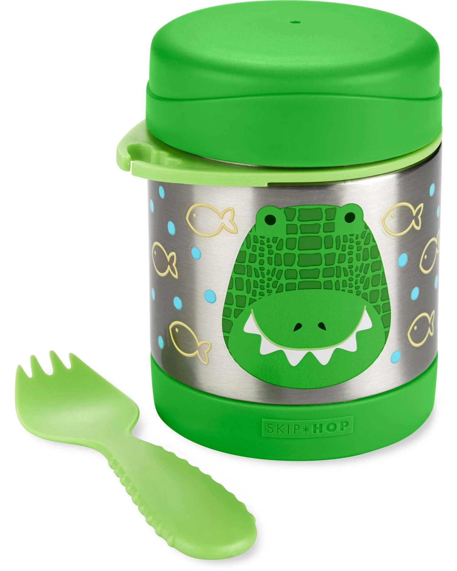 Skip Hop Zoo Insulated Food Jar - Crocodile 2 Skip Hop Zoo Insulated Food Jar - Crocodile - Image 2