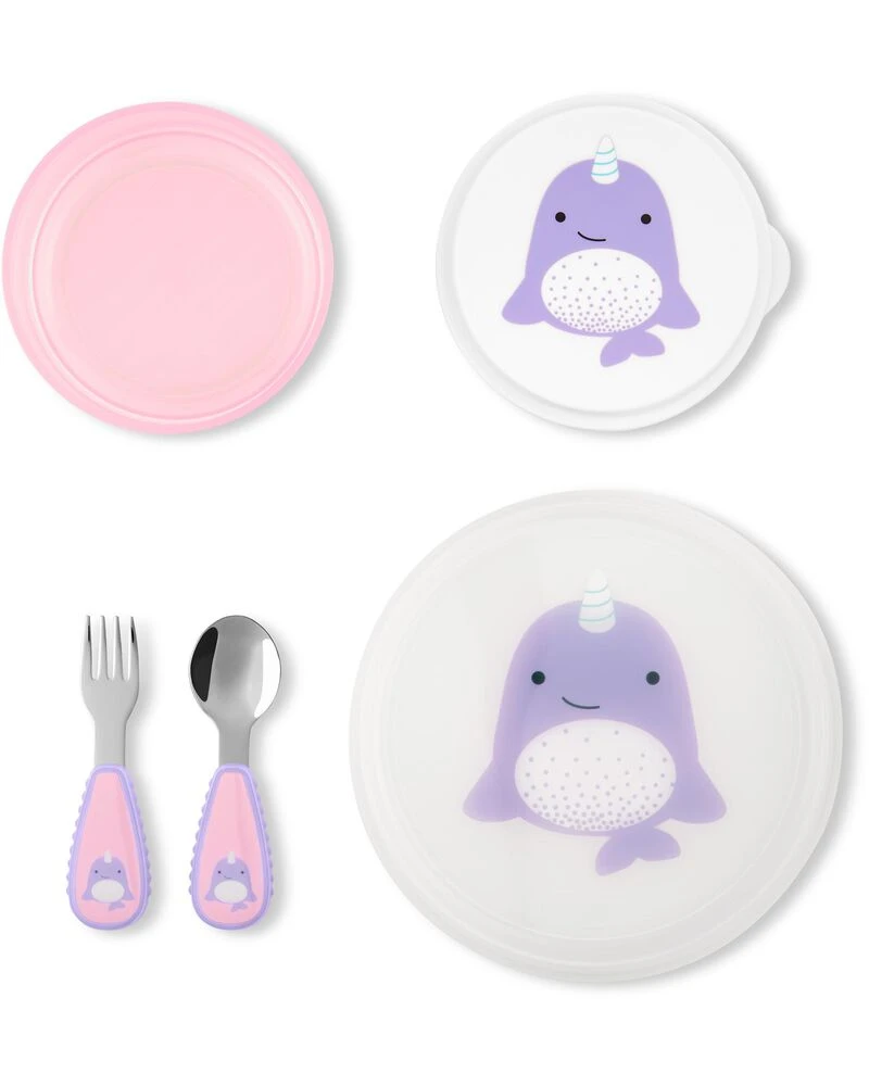 Skip Hop ZOO Table Ready Mealtime Set - Narwhal 2 Skip Hop ZOO Table Ready Mealtime Set - Narwhal - Image 2