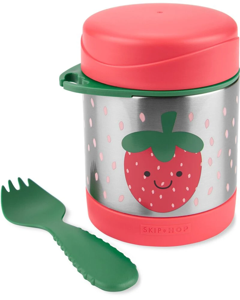 Skip Hop Spark Style Insulated Food Jar - Strawberry 2 Skip Hop Spark Style Insulated Food Jar - Strawberry - Image 2