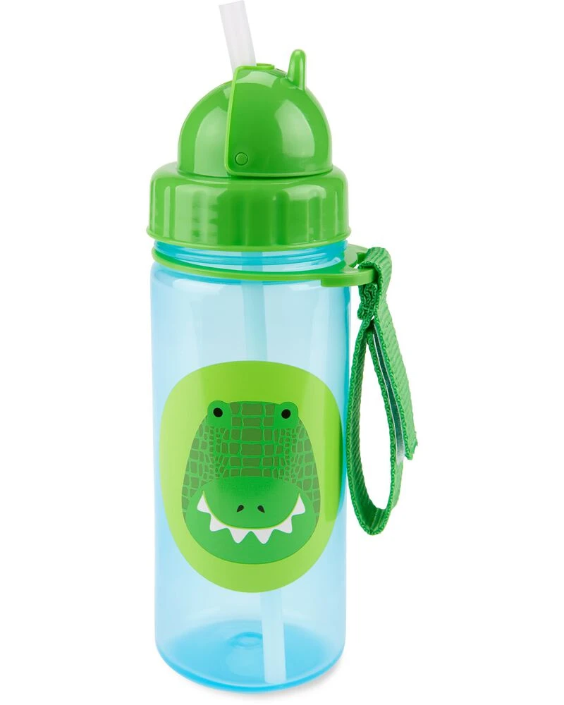 Skip Hop Zoo Straw Bottle - Crocodile 2 Skip Hop Zoo Straw Bottle - Crocodile - Image 2