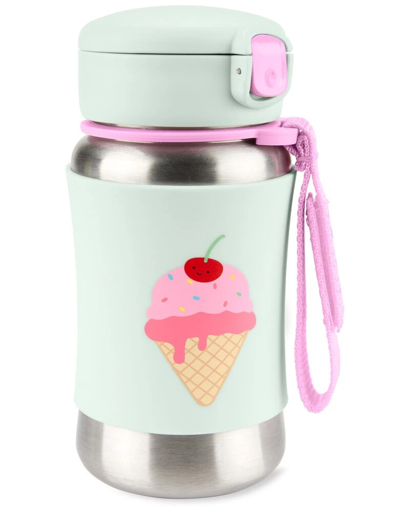 Skip Hop Spark Style Stainless Steel Straw Bottle - Ice Cream 1 Skip Hop Spark Style Stainless Steel Straw Bottle - Ice Cream