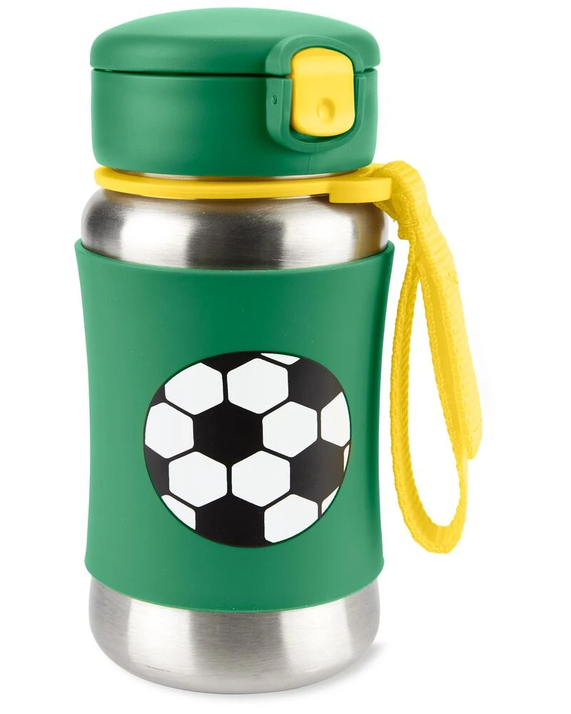 Skip Hop Spark Style Stainless Steel Straw Bottle - Soccer 1 Skip Hop Spark Style Stainless Steel Straw Bottle - Soccer