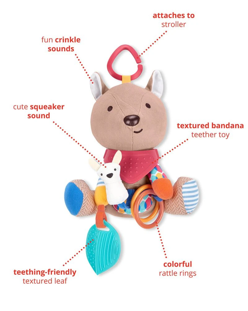 Skip Hop Bandana Buddies Baby Activity Toy - Kangaroo 3 Skip Hop Bandana Buddies Baby Activity Toy - Kangaroo - Image 3