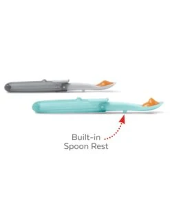 Skip Hop Easy-Fold Travel Spoons- Grey/Soft Teal 6 Skip Hop Easy-Fold Travel Spoons- Grey/Soft Teal -Skip Hop Store Easy FoldTravelSpoons Grel