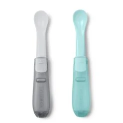Skip Hop Easy-Fold Travel Spoons- Grey/Soft Teal