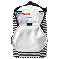 Skip Hop Store 7 Skip Hop Insulated Breast Milk Cooler And Baby Bottle Bag - Black & White Stripe 24qt