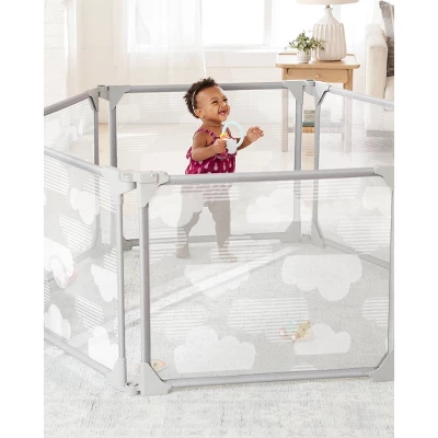 Skip Hop Play Enclosure Expandable Baby Gate - Gray 2 Skip Hop Play Enclosure Expandable Baby Gate - Gray - Image 2