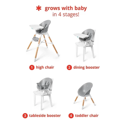 Skip Hop EON 4-in-1 High Chair - Gray/white 2 Skip Hop EON 4-in-1 High Chair - Gray/white - Image 2