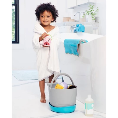 Skip Hop Moby Stowaway Bath Toy Bucket - Gray 6 Skip Hop Moby Stowaway Bath Toy Bucket - Gray - Image 6