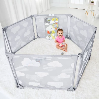 Skip Hop Play Enclosure Expandable Baby Playpen - Gray 3 Skip Hop Play Enclosure Expandable Baby Playpen - Gray - Image 3