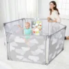 Skip Hop Play Enclosure Expandable Baby Playpen - Gray