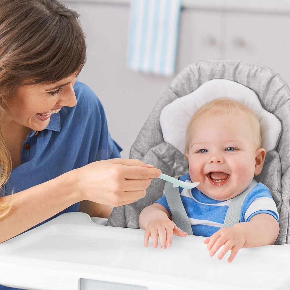 Skip Hop Easy-Feed Spoons - Grey/Soft Teal 2 Skip Hop Easy-Feed Spoons - Grey/Soft Teal - Image 2