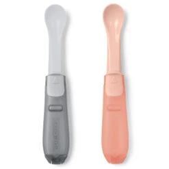 Skip Hop Easy-Fold Travel Spoons - Grey/Soft Coral