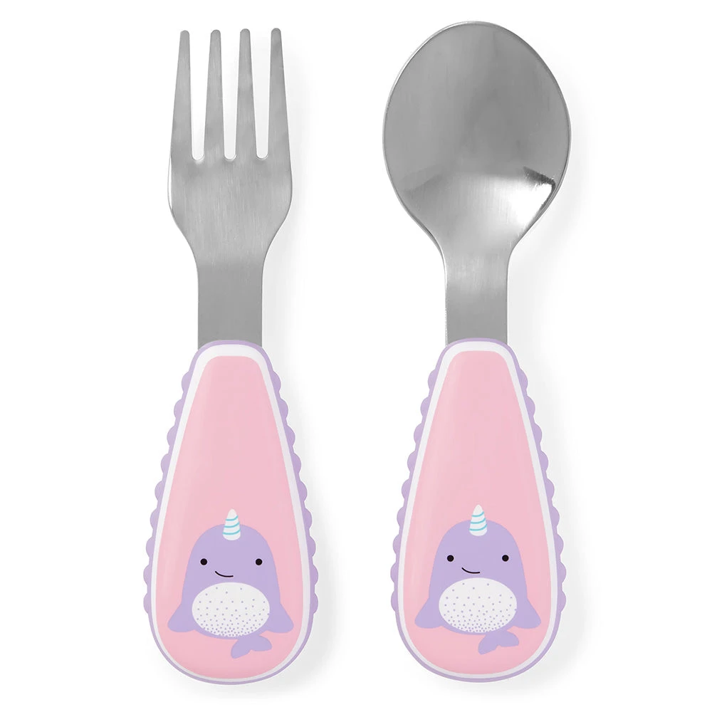 Skip Hop Zootensils Fork & Spoon - Narwhal 1 Skip Hop Zootensils Fork & Spoon - Narwhal