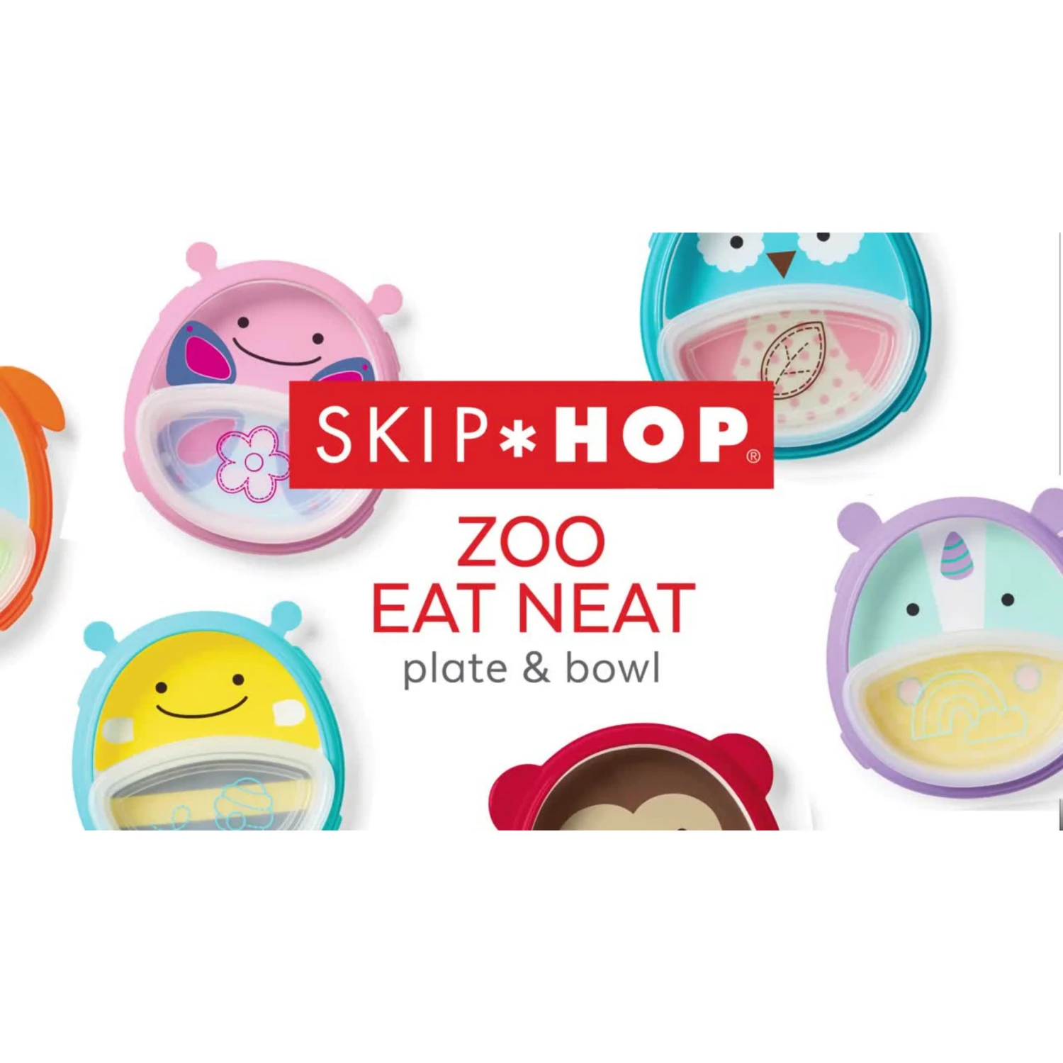Skip Hop Zoo Eat Neat Plate & Bowl 1 Skip Hop Zoo Eat Neat Plate & Bowl
