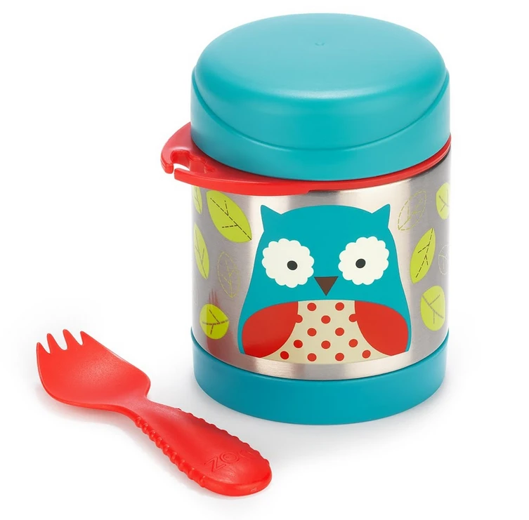 Skip Hop Zoo Insulated Little Kid Food Jar - Owl 2 Skip Hop Zoo Insulated Little Kid Food Jar - Owl - Image 2