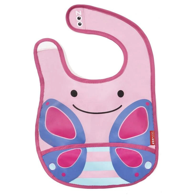 Skip Hop Zoo Tuck-Away Bib - Butterfly 1 Skip Hop Zoo Tuck-Away Bib - Butterfly