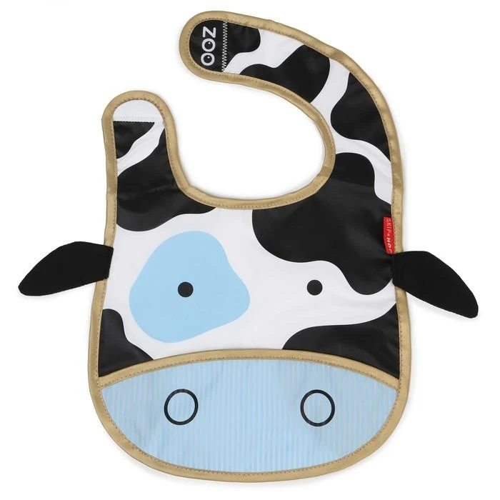 Skip Hop Zoo Tuck-Away Bib - Cow 1 Skip Hop Zoo Tuck-Away Bib - Cow
