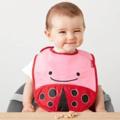 Skip Hop Zoo Tuck-Away Bib - Ladybug 5 Skip Hop Zoo Tuck-Away Bib - Ladybug -Skip Hop Store baby bib skip hop zoo tuck away bib ladybug 3