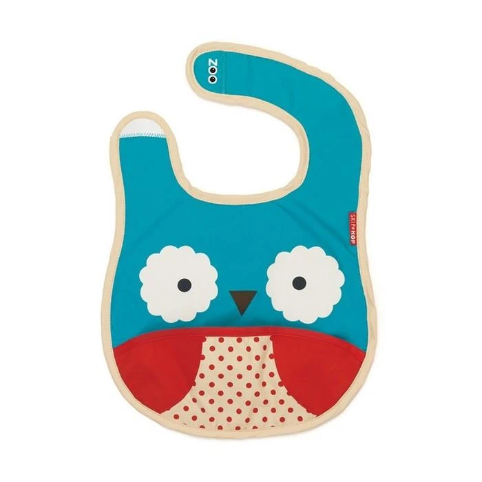 Skip Hop Zoo Tuck-Away Bib - Owl 1 Skip Hop Zoo Tuck-Away Bib - Owl