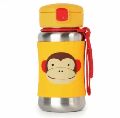 Skip Hop Zoo Stainless Steel Straw Bottle - Monkey